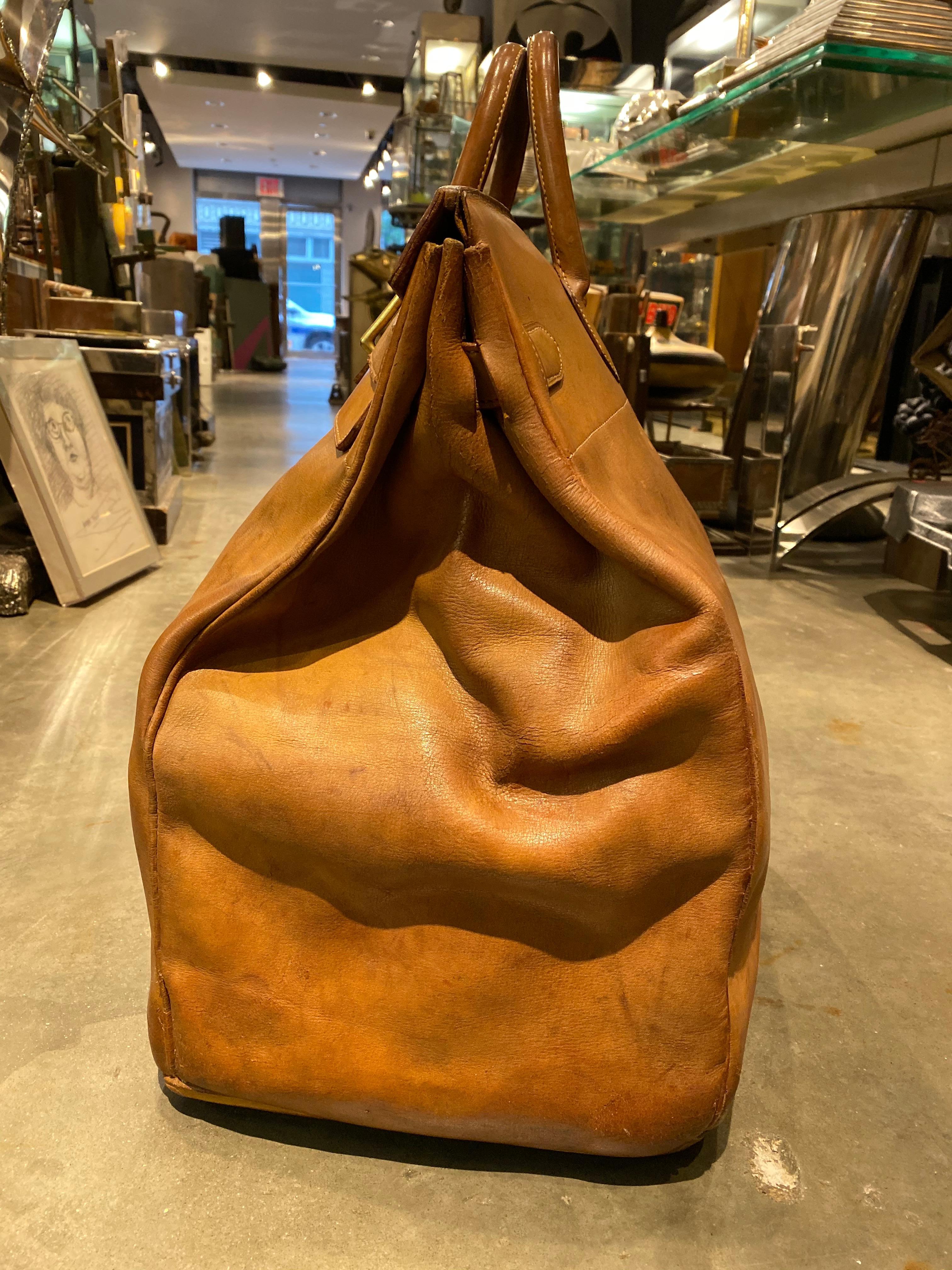 Hermès Leather HAC, 1970s In Good Condition In New York, NY