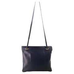 Vintage Hermès Leather Handbag Midnight Blue 