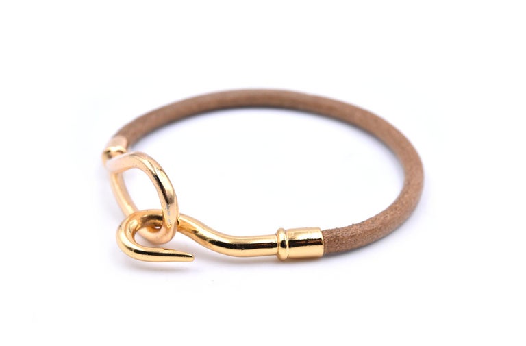 Hermes Leather Loop- Hook Bracelet at 1stDibs | hermes hook bracelet