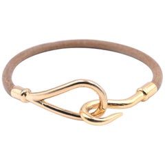 Hermes Leather Loop- Hook Bracelet