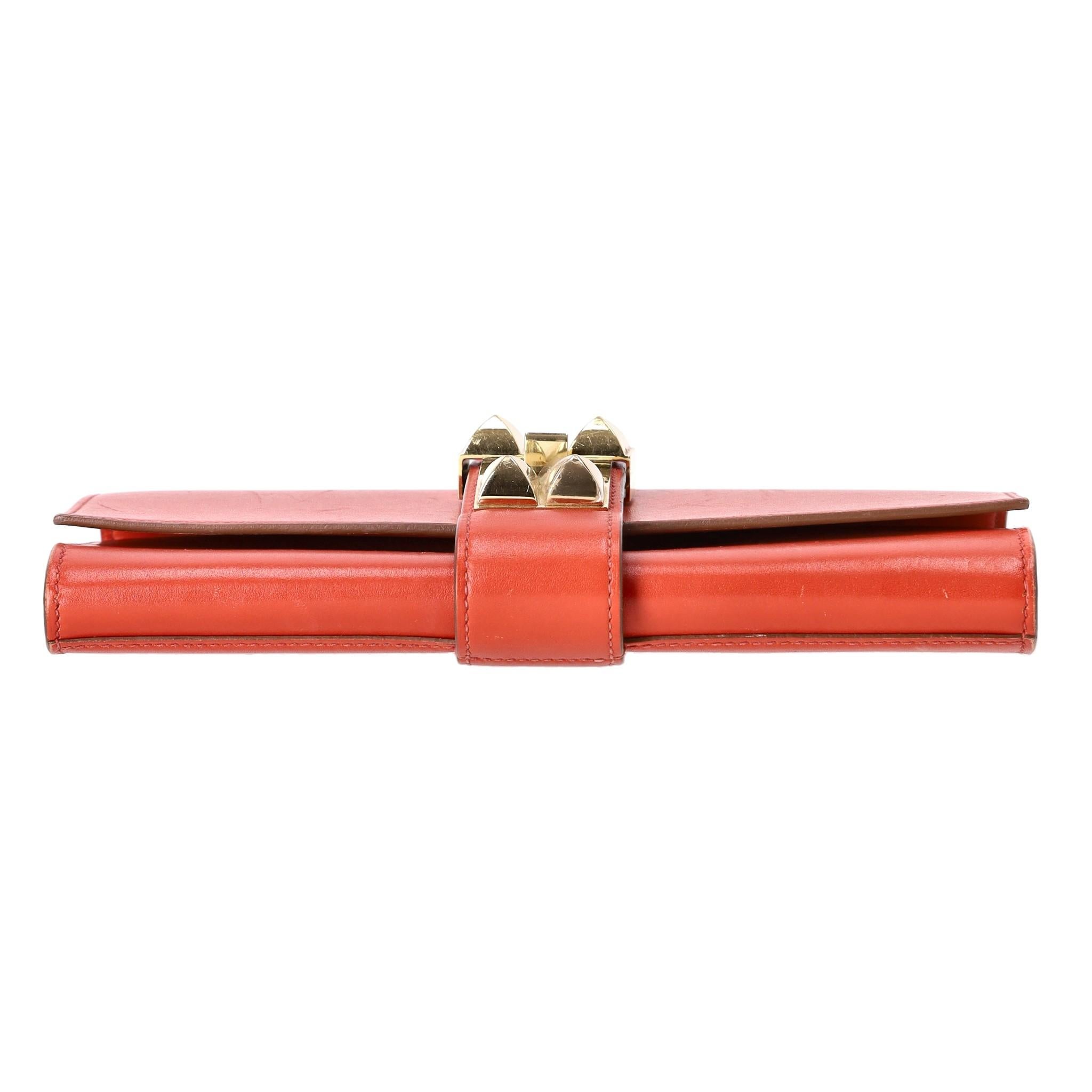 Hermes Leather Medor Clutch Bag In Good Condition For Sale In London, GB
