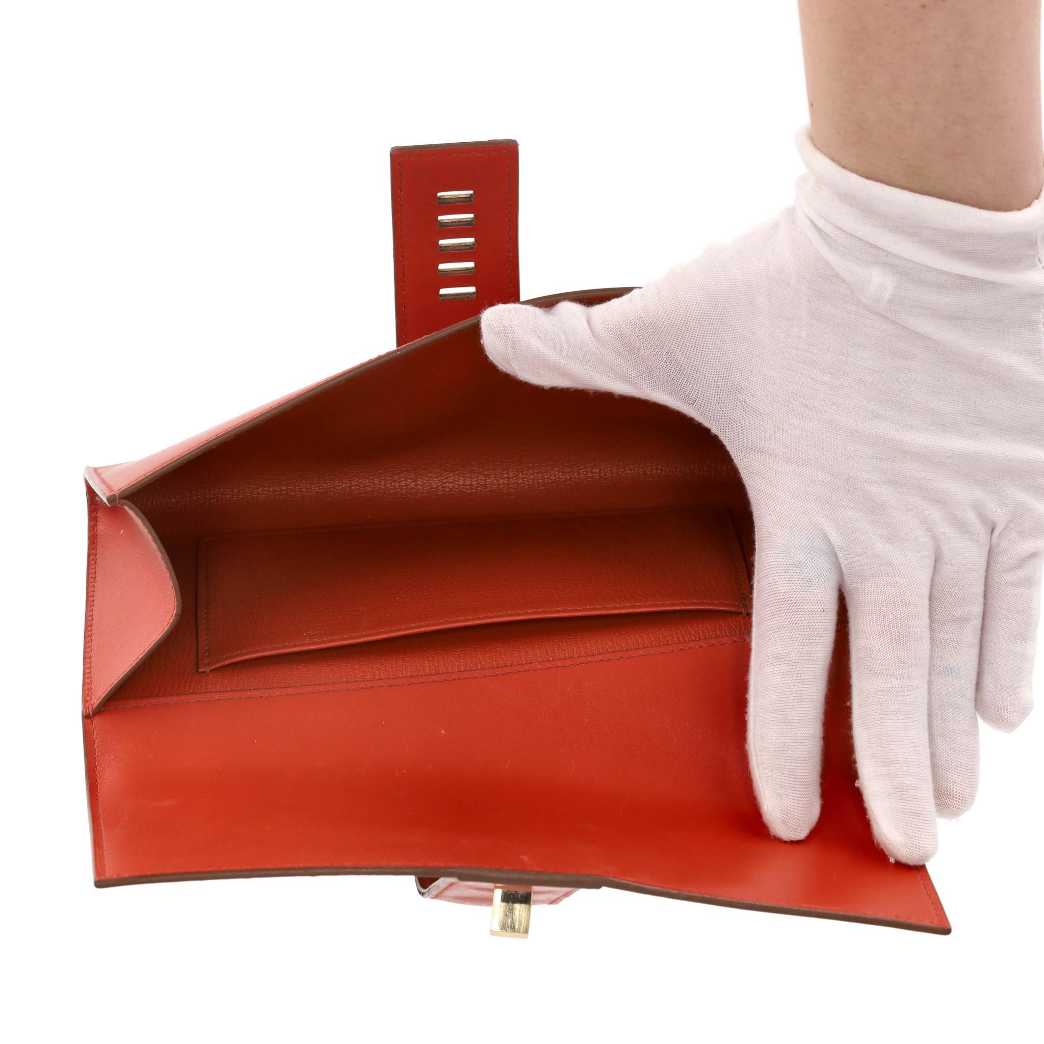 Women's Hermes Leather Medor Clutch Bag For Sale