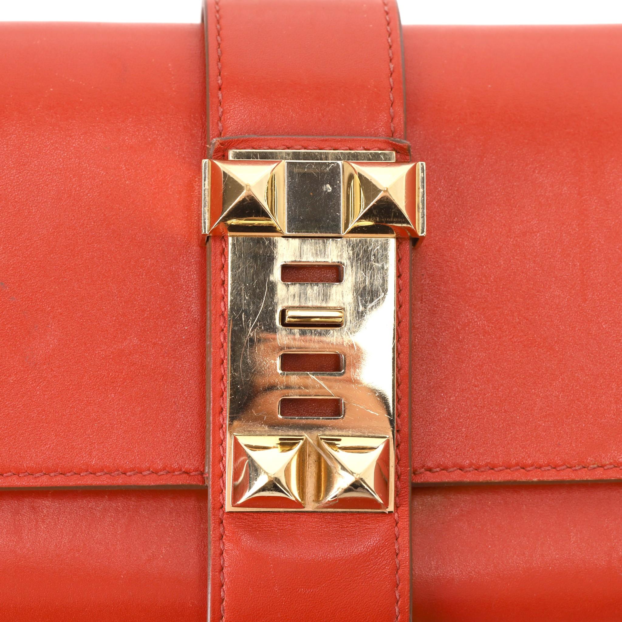 Hermes Leather Medor Clutch Bag For Sale 1