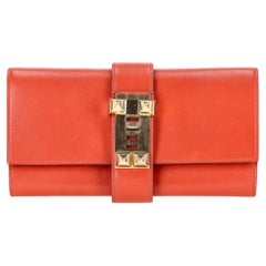 Hermes Medor Clutch aus Leder
