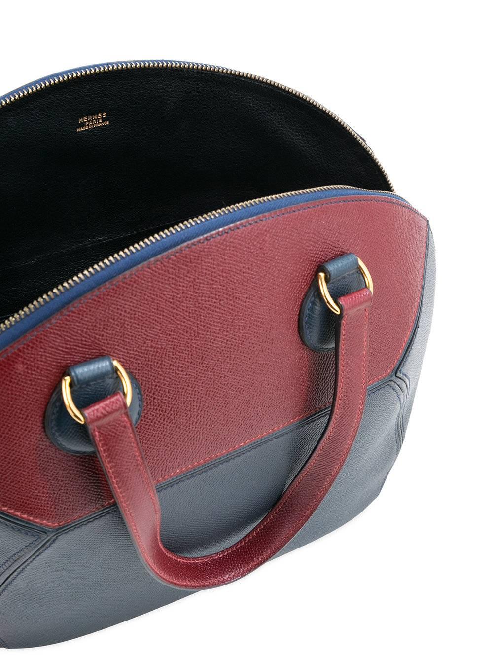 Hermes Leather Top Handle Satchel Bowling Shoulder Bag For Sale 2