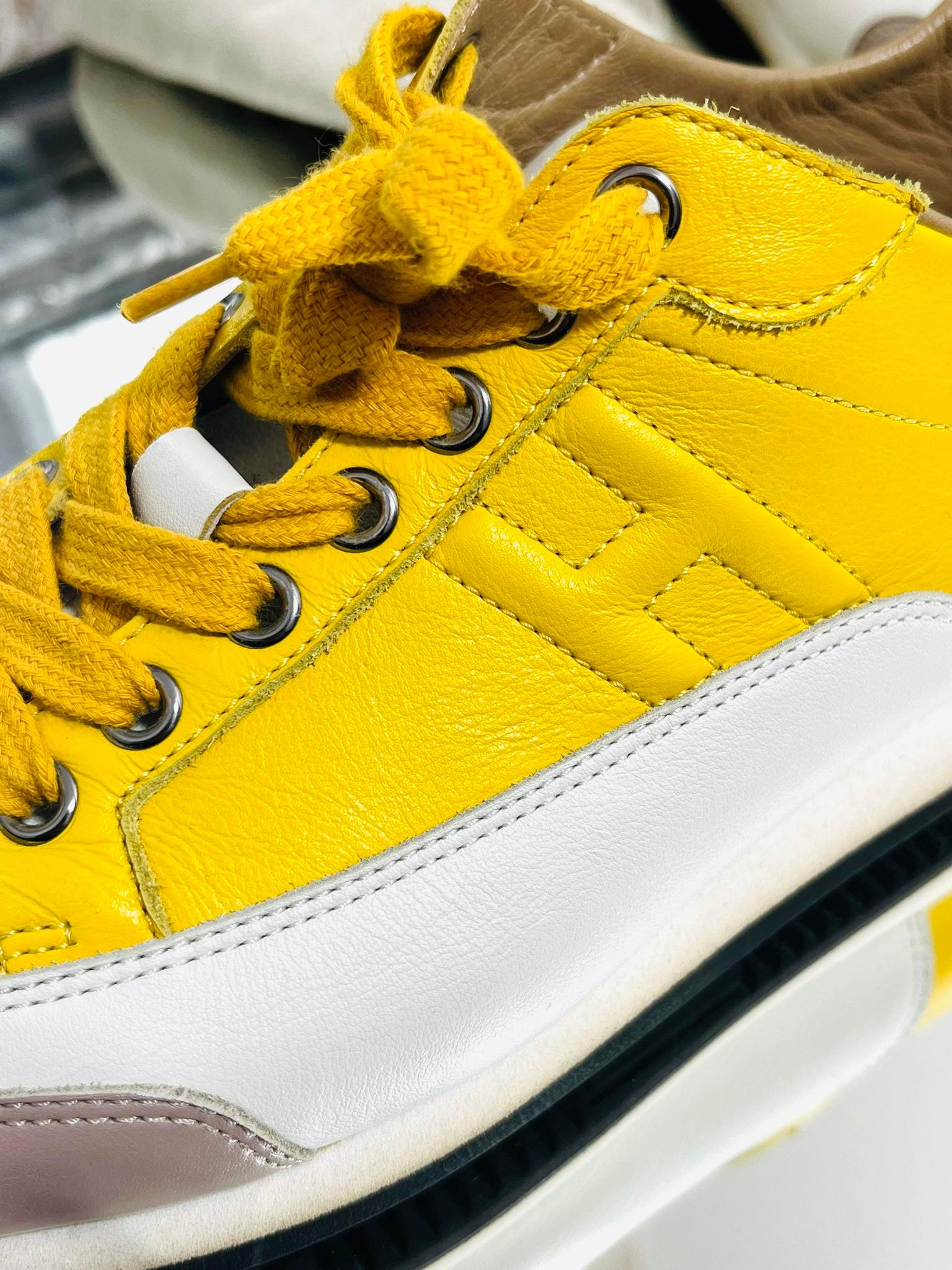 Women's Hermes Leather Trail Sneakers