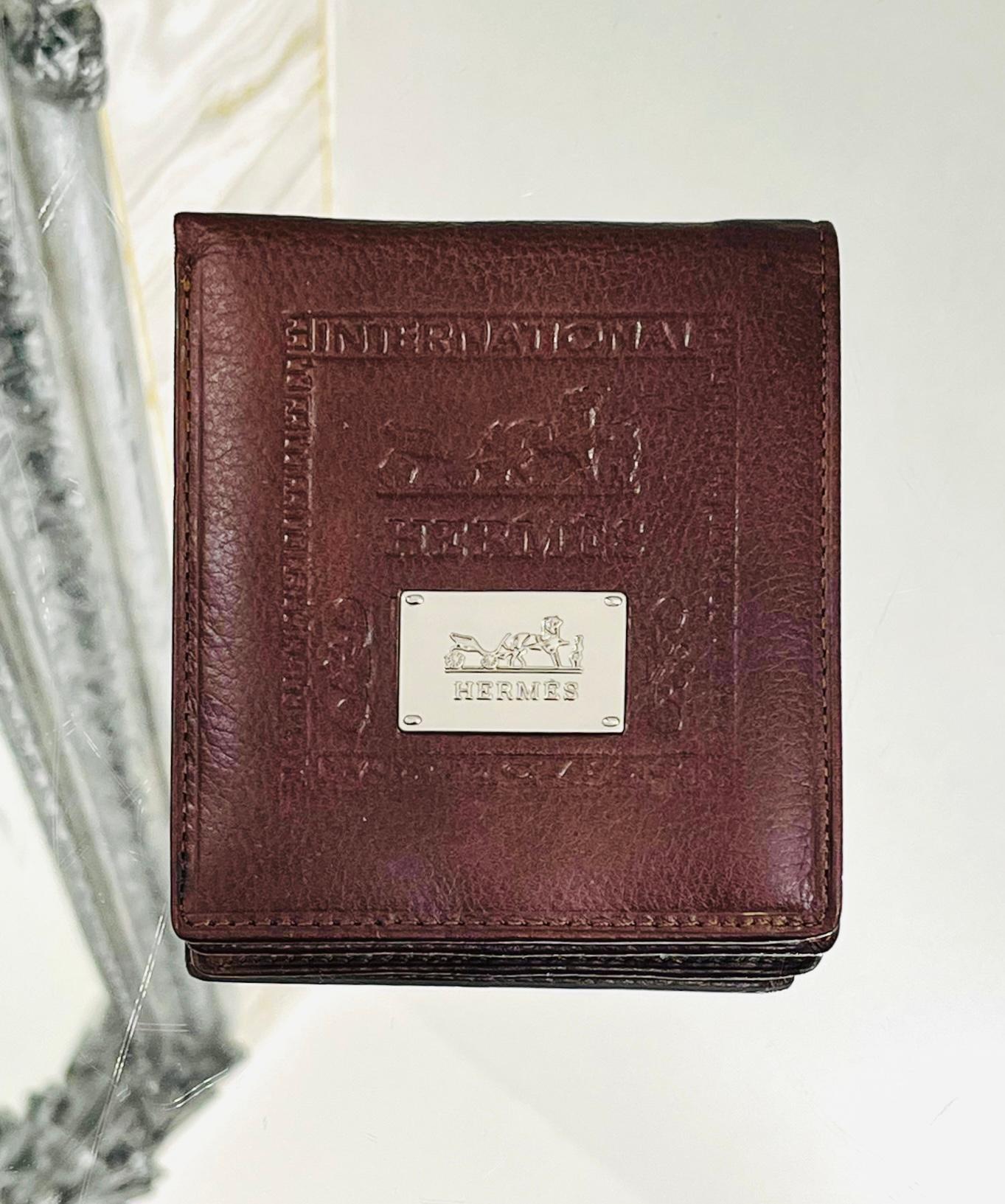 Brown Hermes Leather Wallet