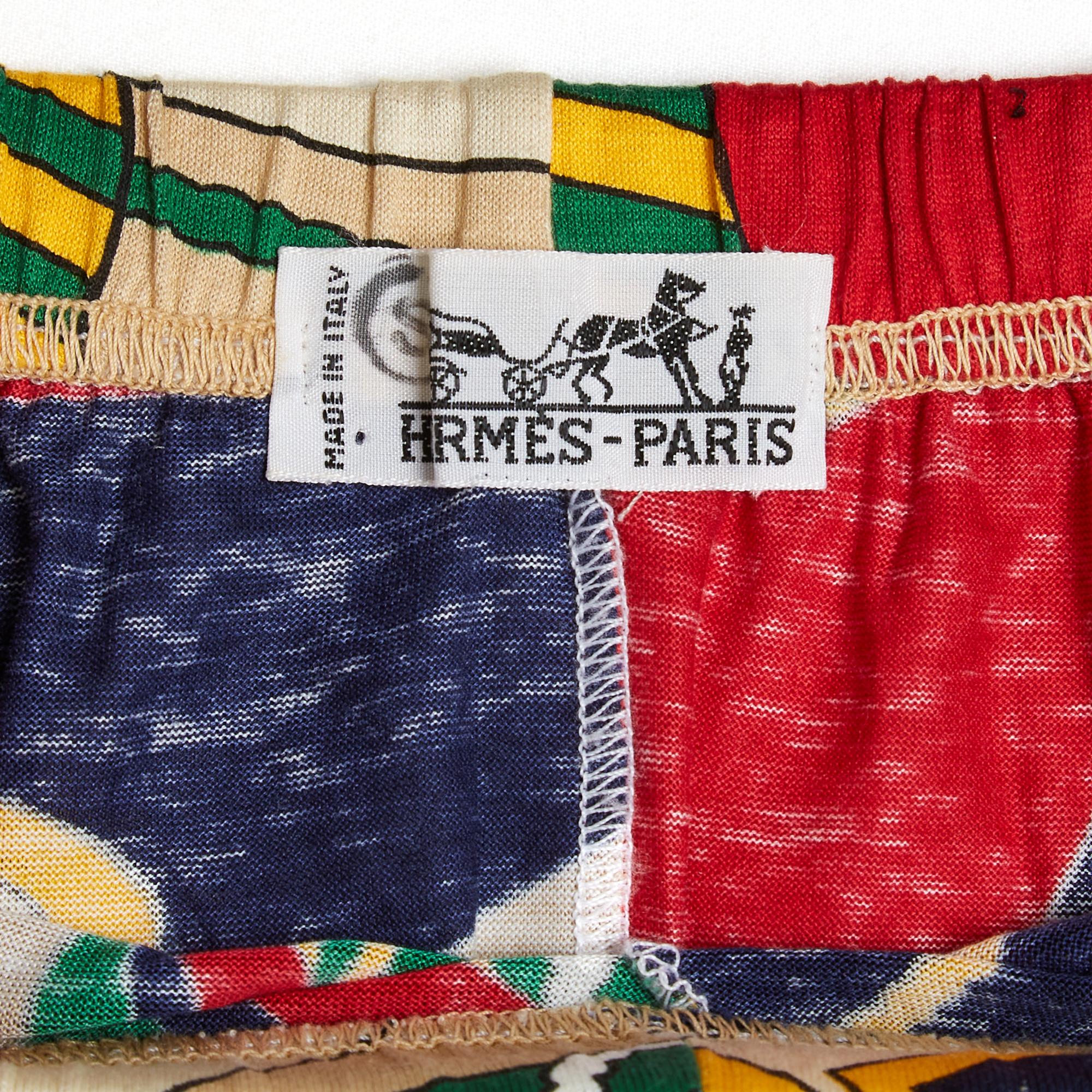 Donna Hermès Legging FR38 Thalassa Cotton Jersey Leggings Pants Intl M US28 Hermes in vendita