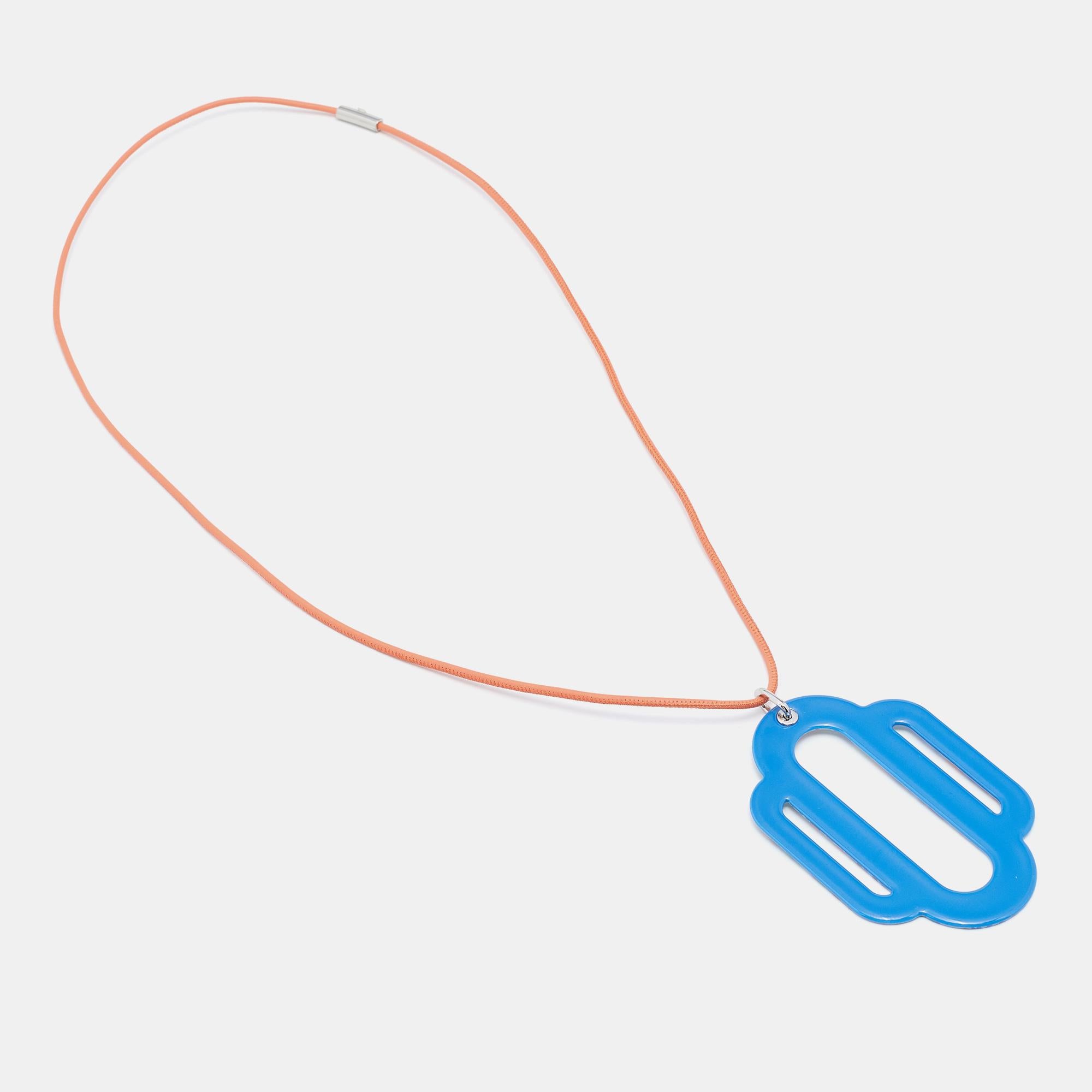  Hermès L'email Imprime Collier pendentif Attelage en émail imprimé Pour femmes 