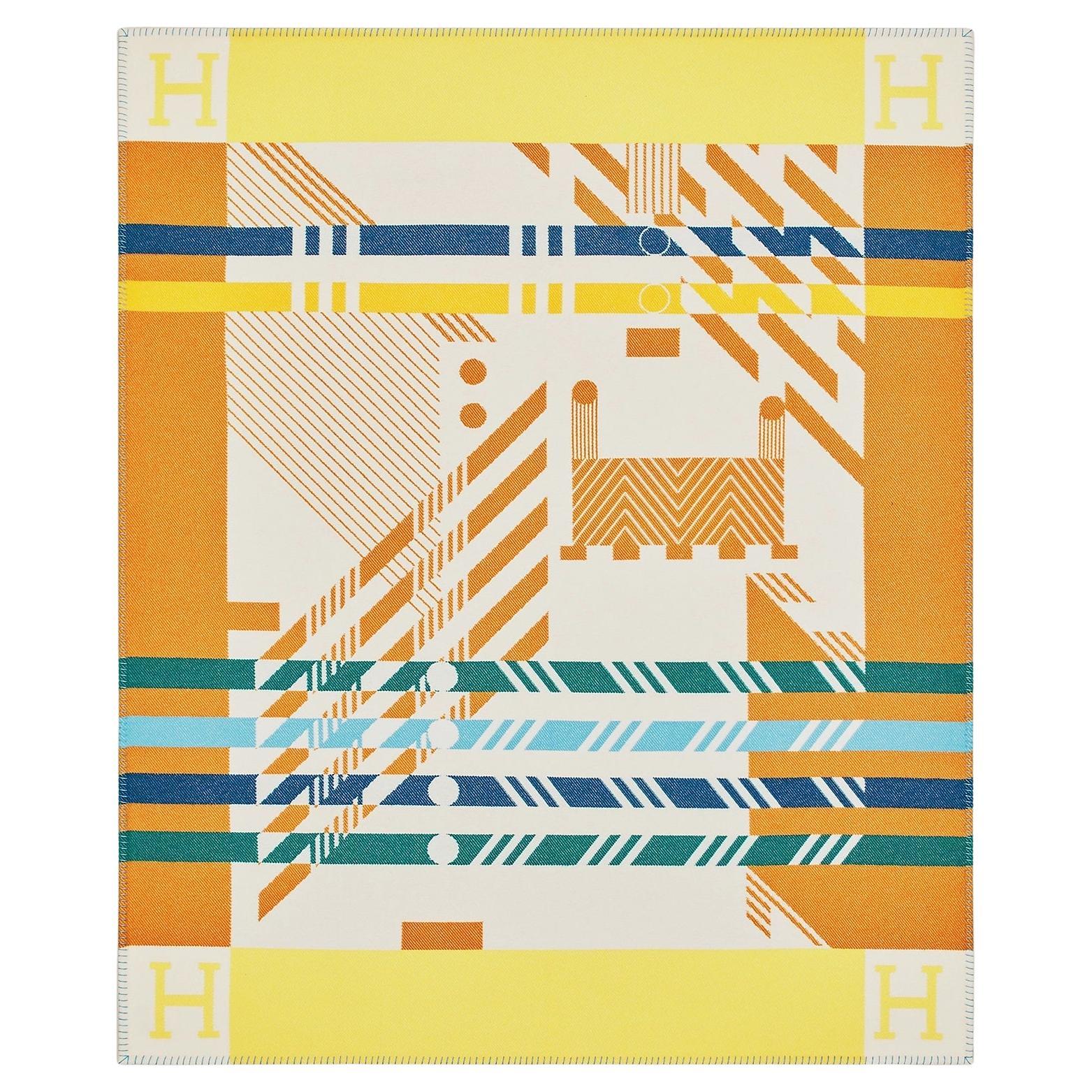 Hermes Avalon Tricolore Wool Cashmere Throw Blanket at 1stDibs hermes