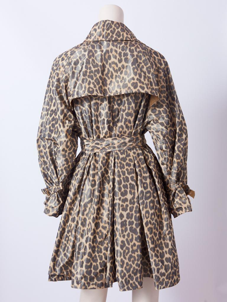 Hermès Leopard Pattern Belted Trench In Good Condition In New York, NY