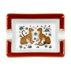 Hermes Leopard Porzellan Kleinformat Aschenbecher oder Organizer