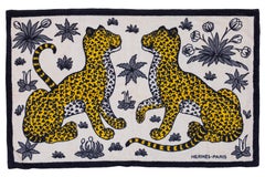 Hermes Leopards Beach Towel - Black White Or - 100% Cotton - New Condition