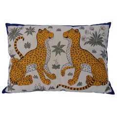 Vintage Hermès Leopards Printed Cushion
