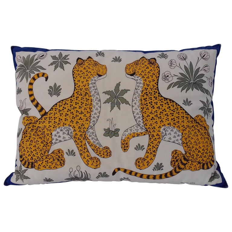 Hermès Leopards Printed Cushion at 1stDibs