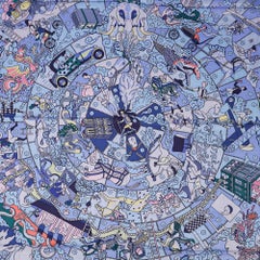 Hermes L'Epopee d'Hermes shawl Cashmere / Silk 140 Scarf