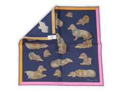 Hermès "Les Bassets" Scarf New in Box
