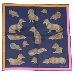 Hermès "Les Bassets" Scarf New in Box