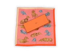 Hermès "Les Bassets" Silk Scarf NIB