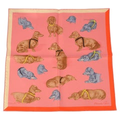 Hermès "Les Bassets" Silk Scarf NIB