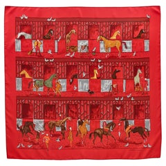 Hermes 'Les Boxes' Silk Scarf