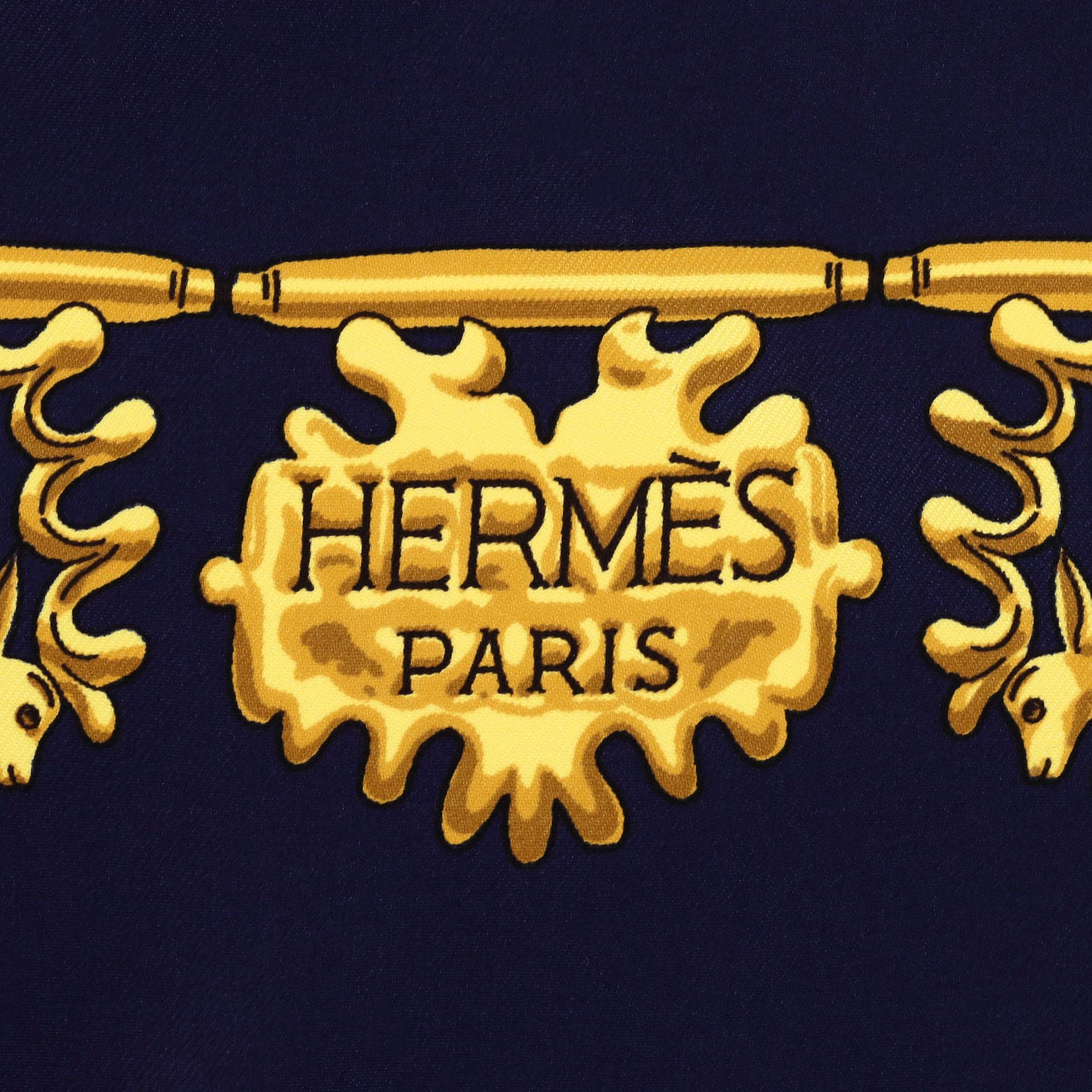 Women's Hermes Les Cavaliers D'or Silk Scarf For Sale