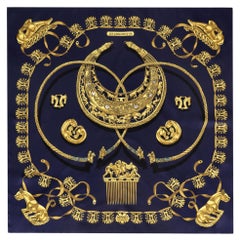 Hermes Les Cavaliers D'or Silk Scarf