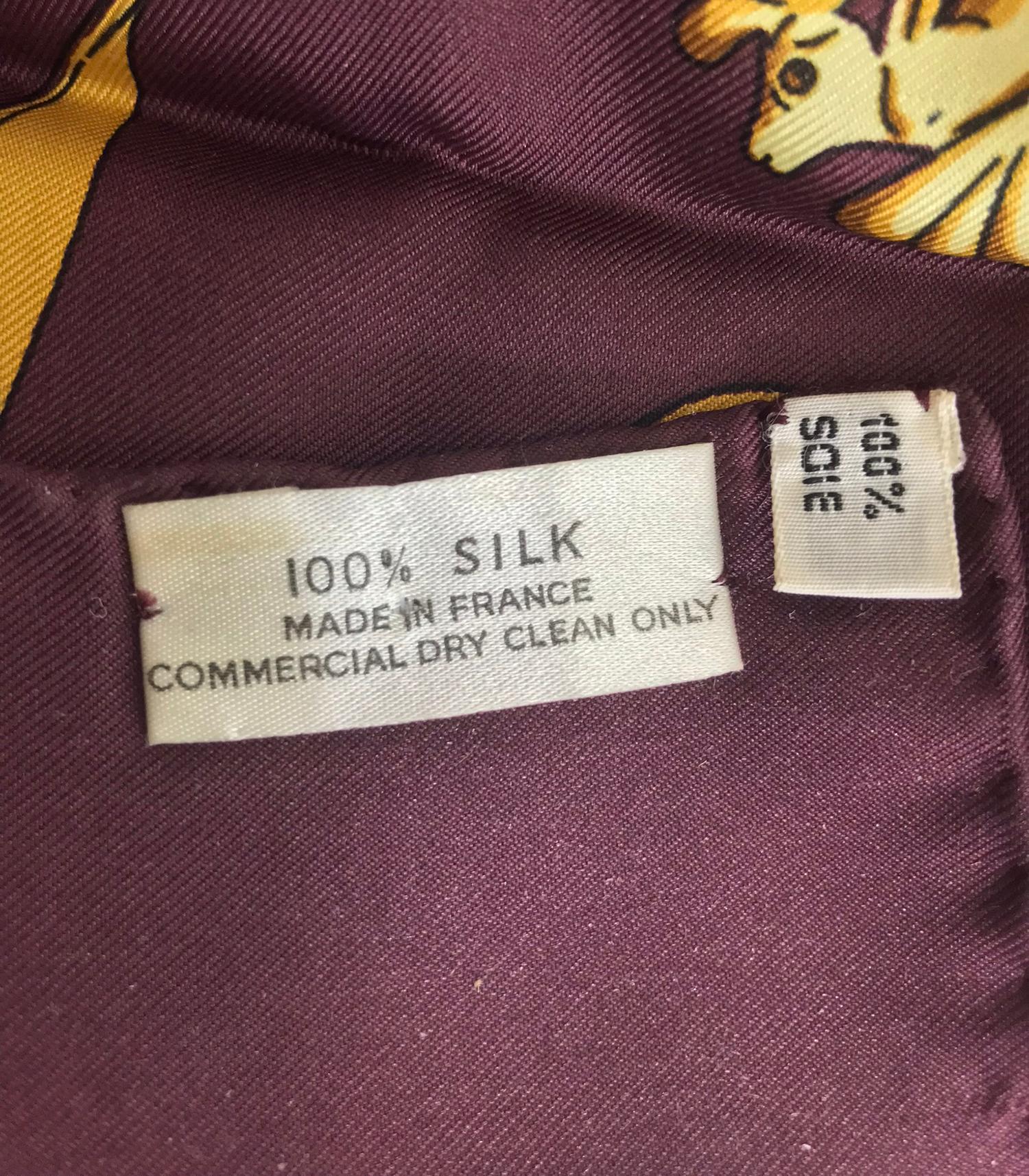 Women's or Men's Hermes Les Cavaliers D'Or Silk Twill Scarf designed by Vladimir Rybaltchenko