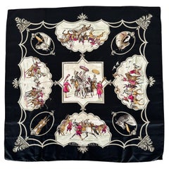 Hermes Les Chevaux Des Empereurs Moghols Silk Twill Scarf  by Jean de Fougerolle