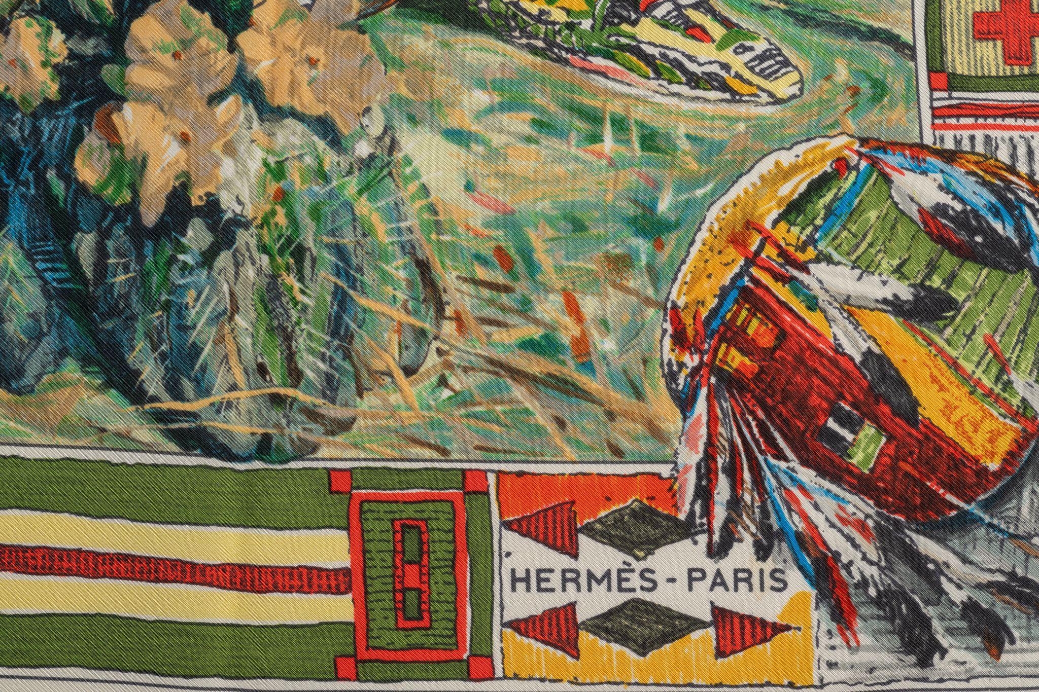 Écharpe en soie crème 