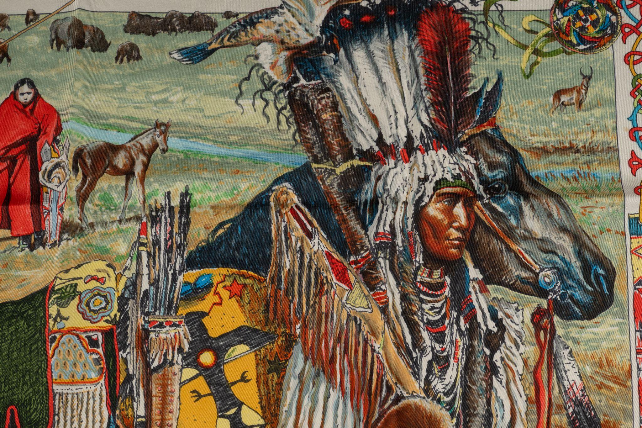 Écharpe en soie crème 