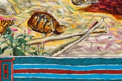 Hermes Les Cheyennes Silk Scarf Oliver Red