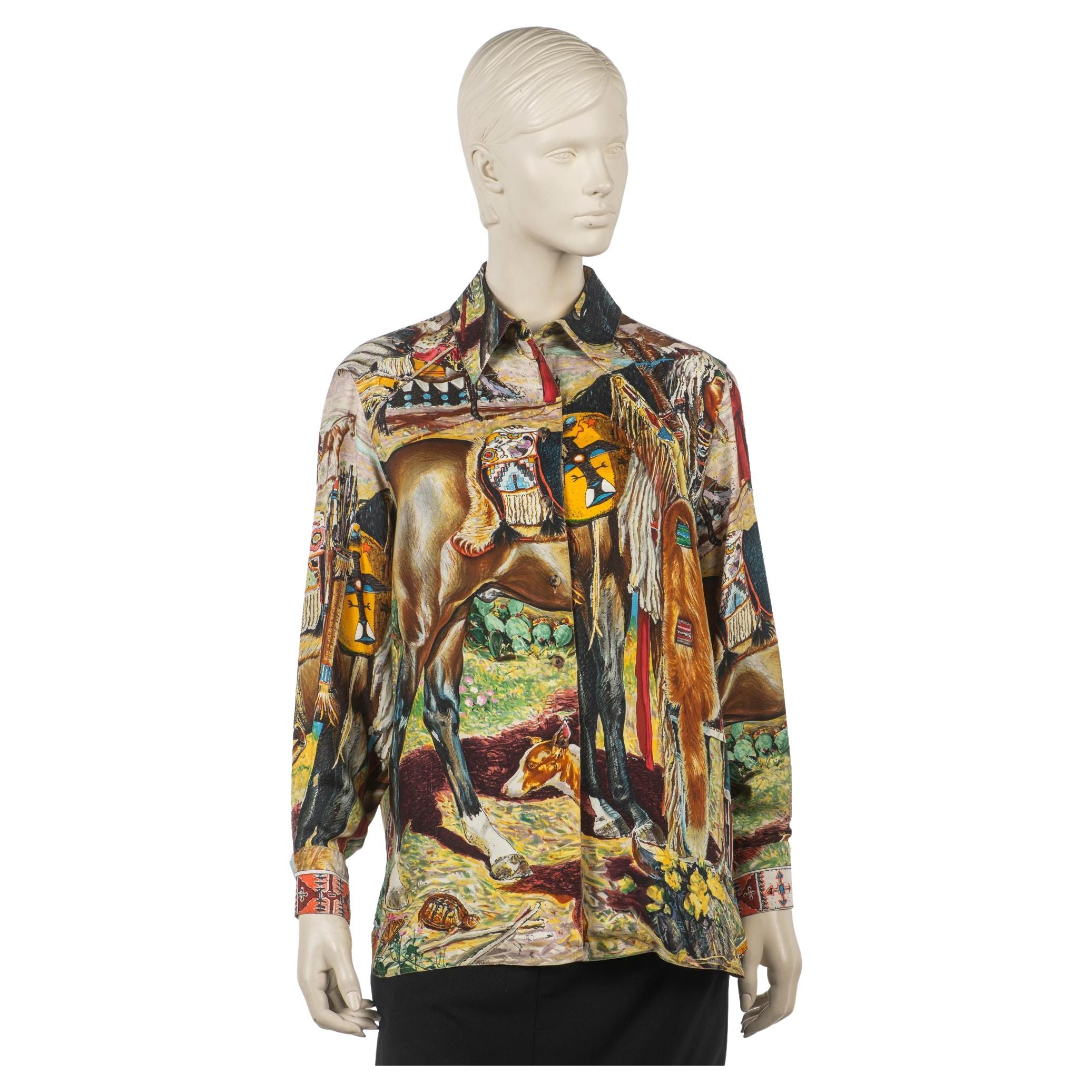 Camicia in seta "The Cheyennes" di Hermès in vendita