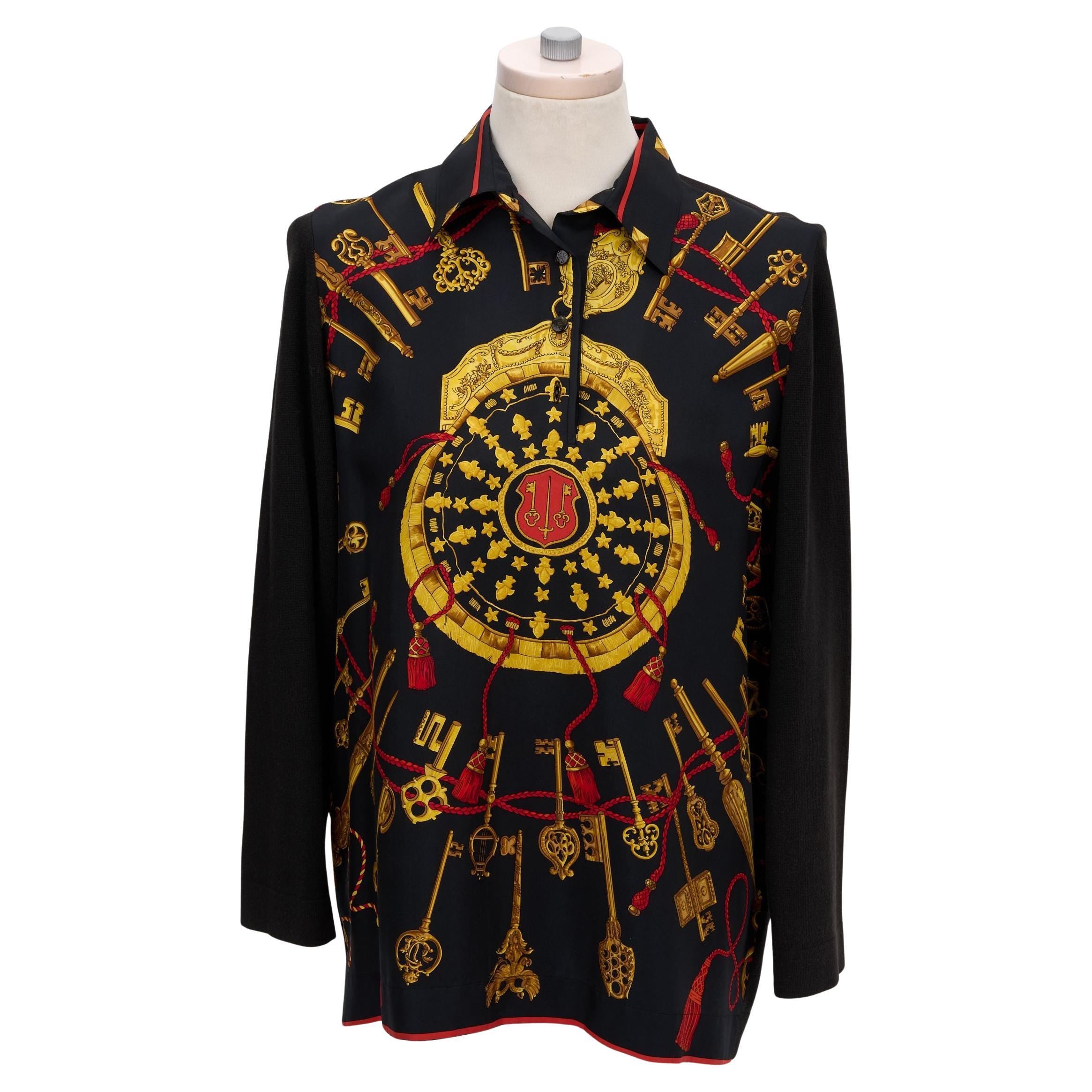 Hermès Les Cles Renaissance Silk Shirt