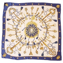 Hermès "Les clés" Silk Carré Scarf