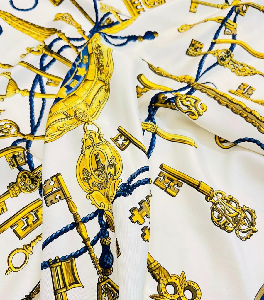 Hermes Les Cles The Keys Silk Scarf For Sale 1