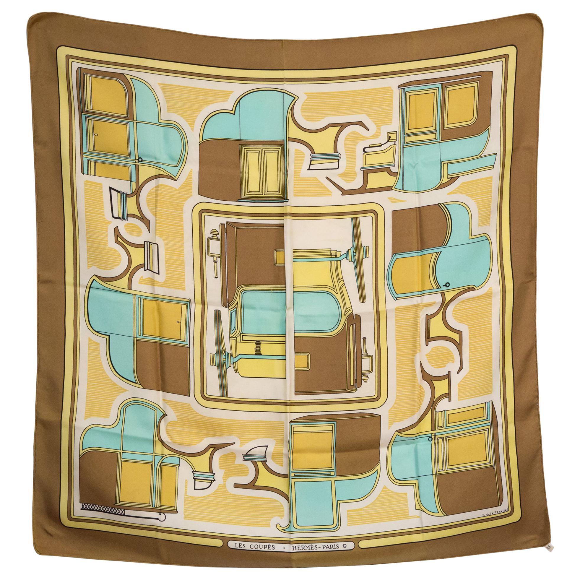 Hermes Les Coupes by F de La Perriere Silk Scarf