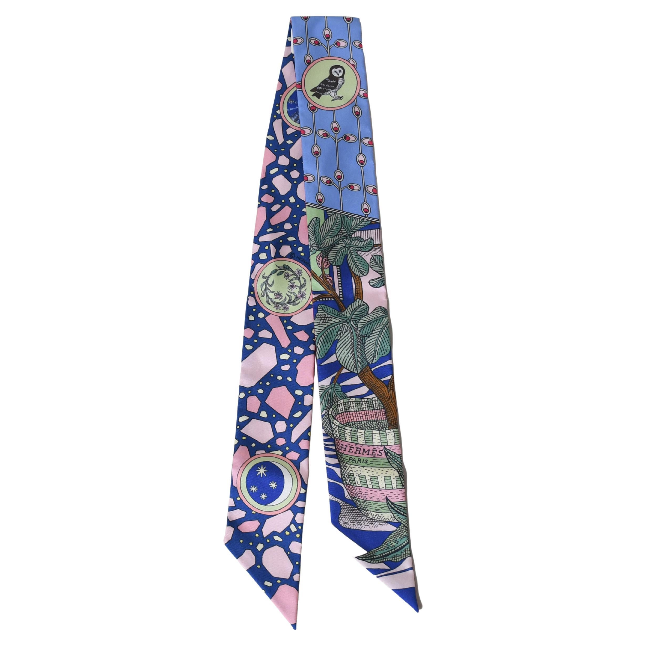 Hermes Les Danse Des Amazon Twilly Blue Green Pink For Sale at 1stDibs |  amazon twilly scarf, thierry hermes family tree, twilly scarf amazon
