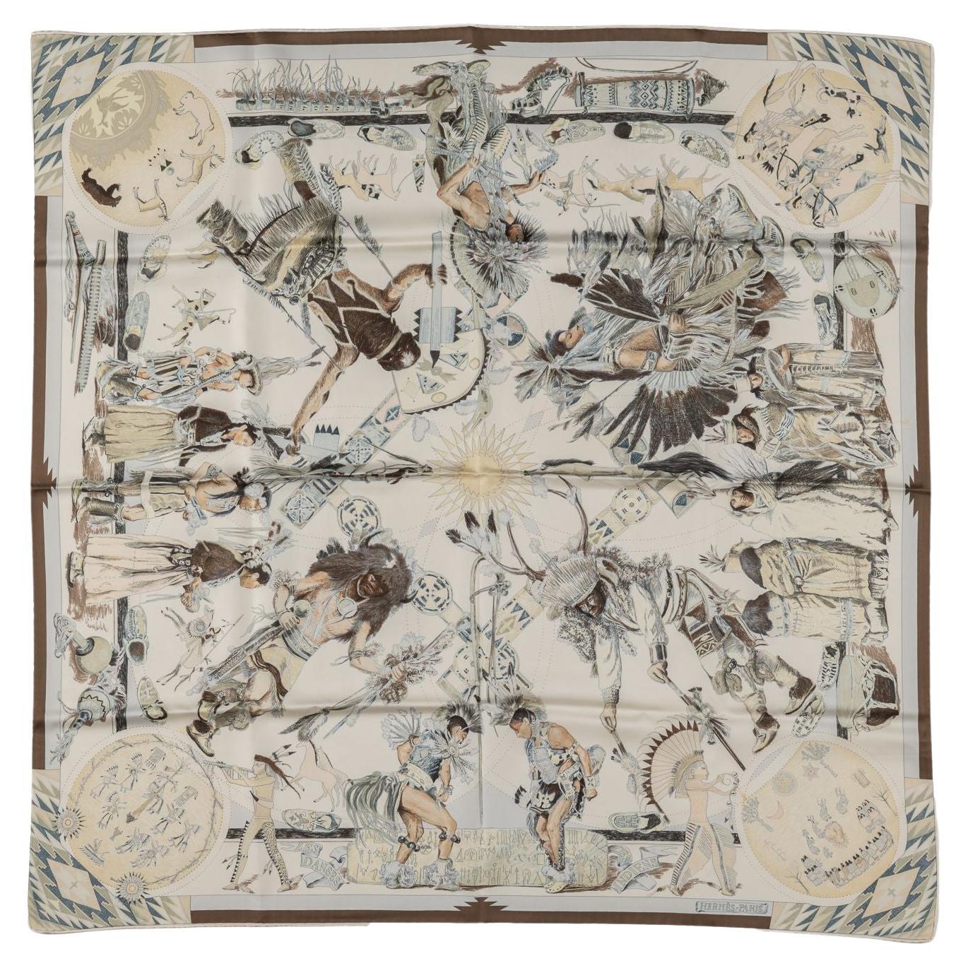 Hermès "Les Danses Des Indiennes" Scarf For Sale