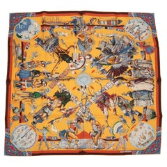 Hermès Les Danses Des Indiens Silk Scarf New in Box