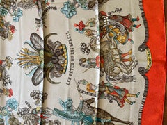 Hermes "Les Fetes du Roi Soleil" 35"x35" Silk Damask Scarf