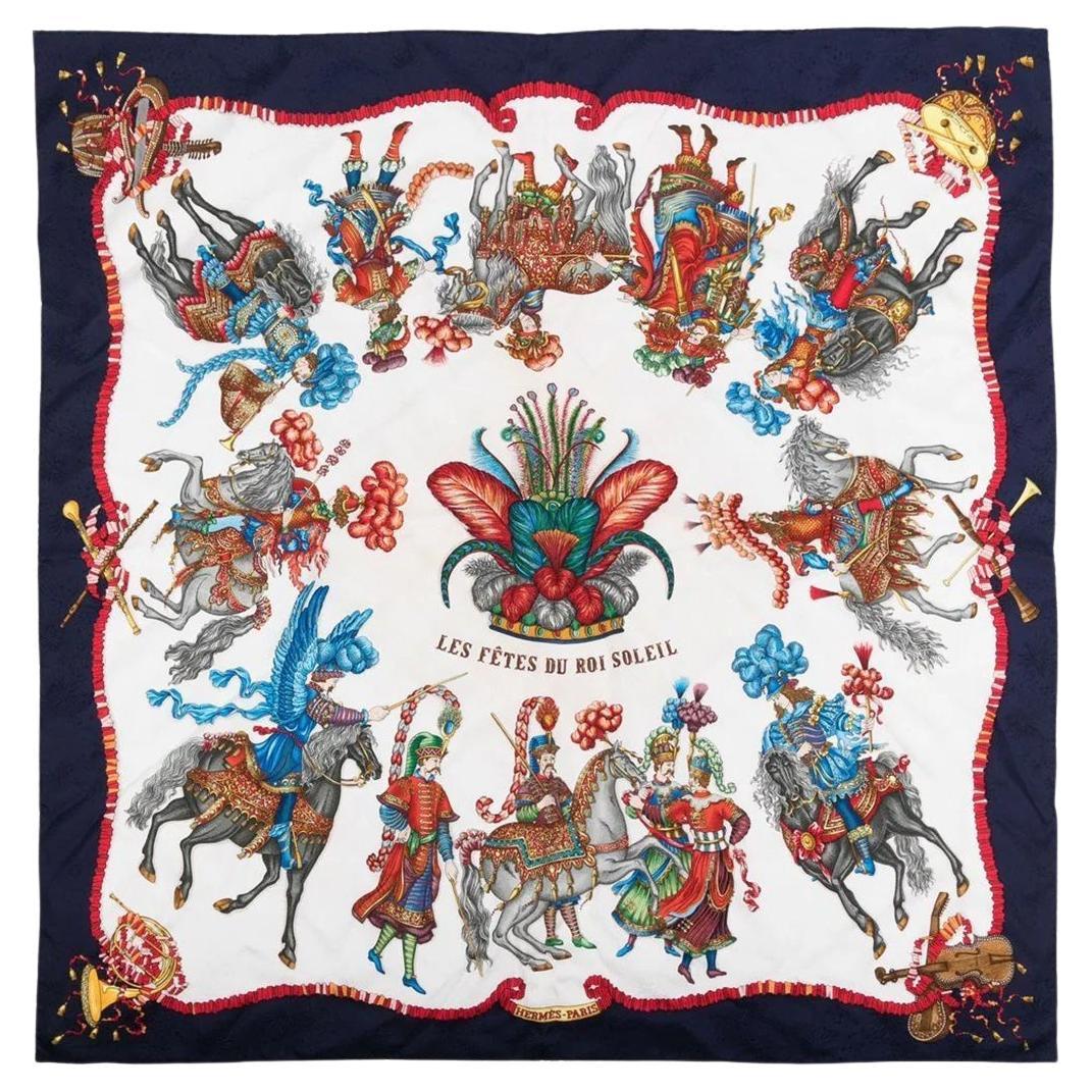 Hermes 
les Fetes du Roi Soleil
 silk jaquard scarf