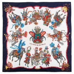 Hermes 'les Fetes du Roi Soleil' silk jaquard scarf