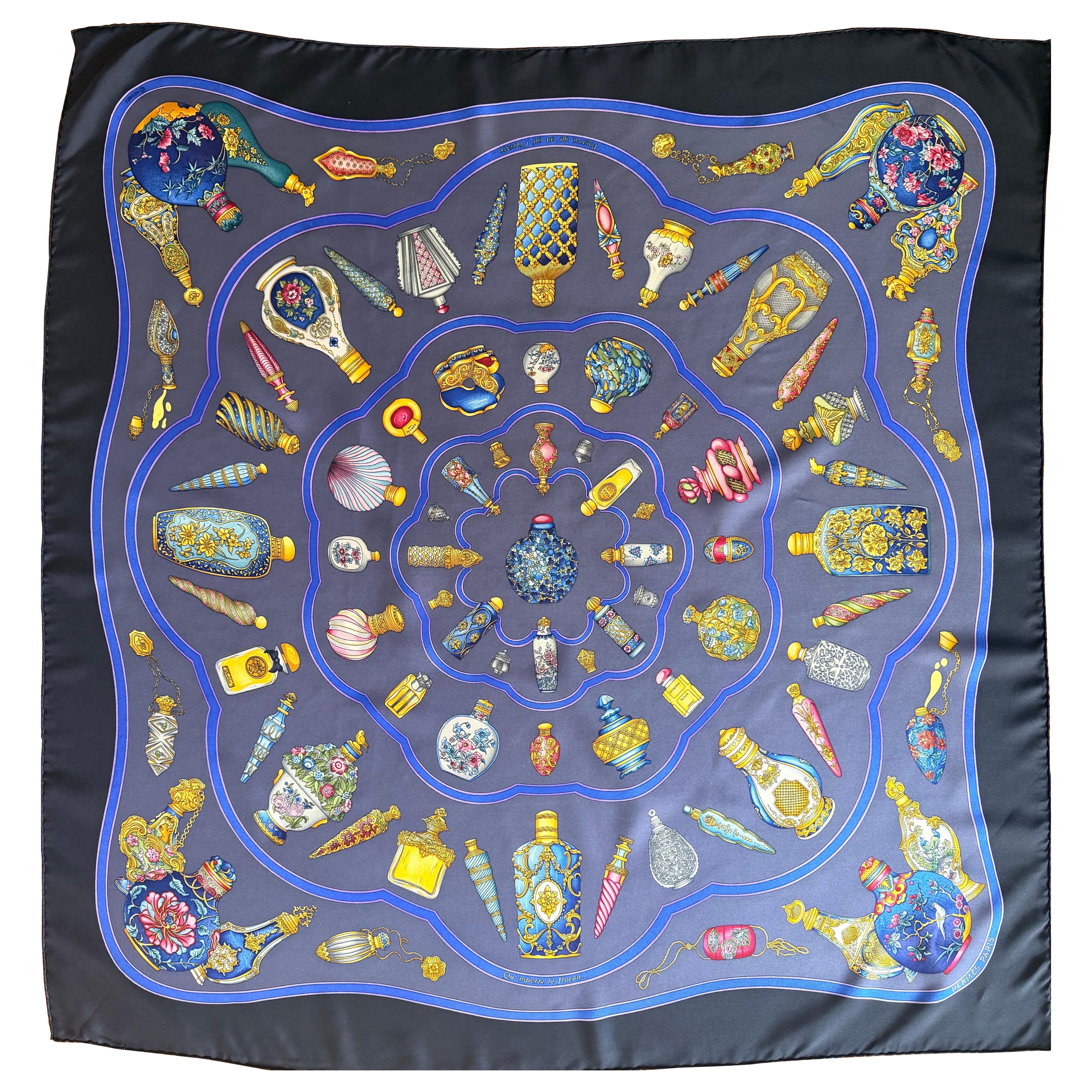 HERMÈS les FLACONS Seidenschal 2006 entworfen von Baschet Catherine