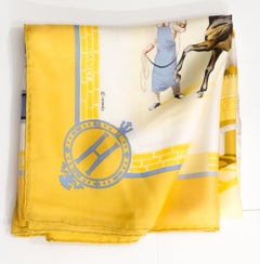 Hermes Les Haras Nationaux by Hubert de Watrigant Silk Scarf