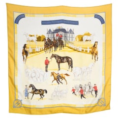 Hermes Les Haras Nationaux by Hubert de Watrigant Silk Scarf