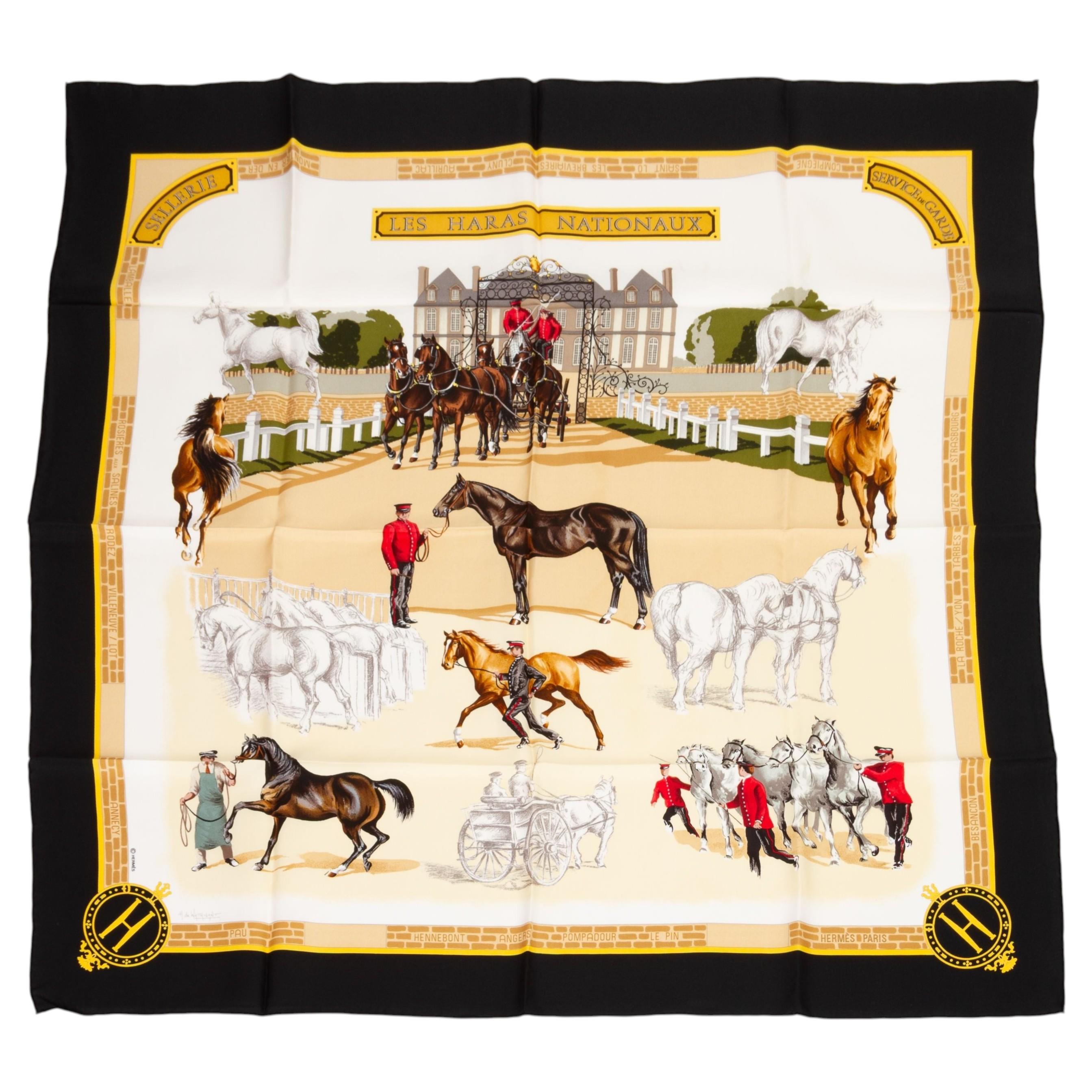 Sciarpa in seta Hermès Les Haras Nationaux