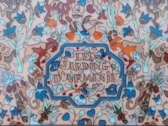 Hermès Les Jardins d'Arménie Armenia Cigar Ashtray Change Tray Porcelain Gold