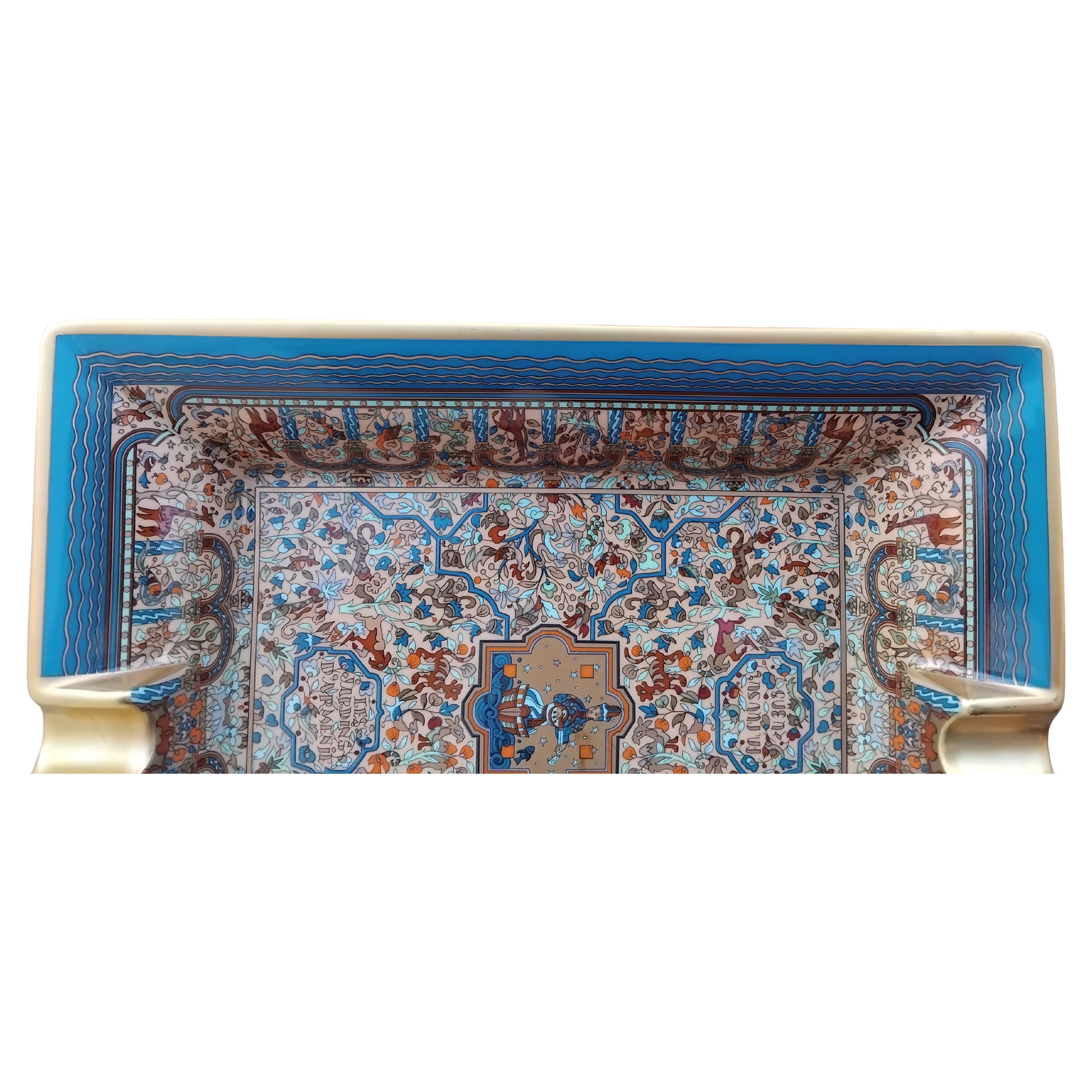Hermès Les Jardins d'Arménie Armenia Cigar Ashtray Change Tray Porcelain Gold 3