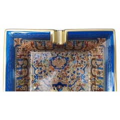 Hermès Les Jardins d'Arménie Cendrier Cgange Plateau Porcelaine Or Arménie